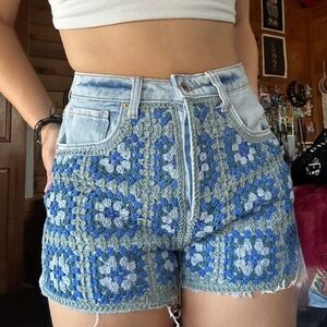 NWT Wild Fable Crochet Jean Shorts